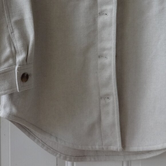 Old Navy women's utility Shacket size M, cream color button front & sleeves NWT - Picture 14 of 14